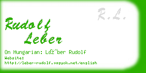 rudolf leber business card